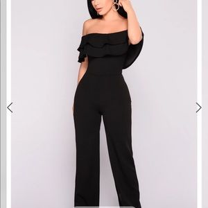 Fashion Nova Black Romper Size 8